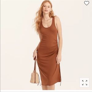Jcrew side-ruched midi dress. NWT size large